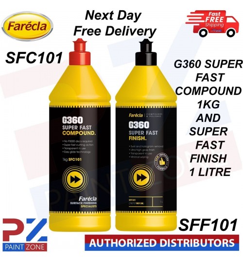 1 X FARECLA G360 SUPER FAST FINISH 1 LITRE - WITH 1 X SUPER FAST COMPOUND 1 KG