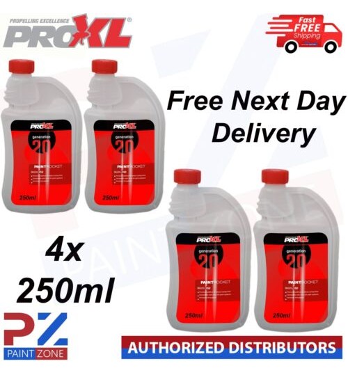 4x PROXL ROCKET PAINT ACCELERATOR FOR 2KPAINTS CLEARCOATS PRIMER 250ML