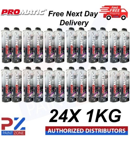 24X PROMATIC BLACK STONECHIP UNDERBODY COATING 1 KG - NEXT DAY FREE DELIVERY