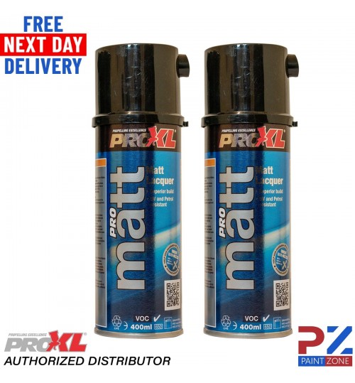 2 X PROXL PROMATT 1K PETROL RESISTANT MATT LACQUER CLEARCOAT AEROSOL 400ML