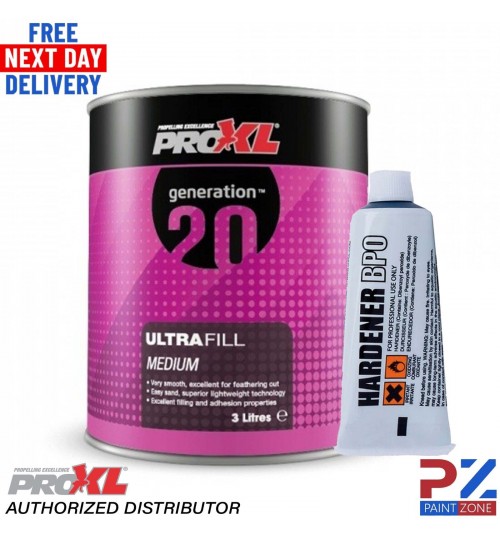 PROXL GENERATION20 FILLER 3L & BPO Hardener Ultrafill Medium Depth Repairs