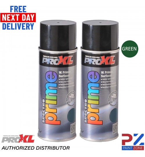2 X PROXL SPECTRO PRIME AEROSOL 400ML - GREEN -PRO XL SPOT ETCH