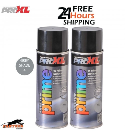 2 X PROXL SPECTRO PRIME AEROSOL 400ML - GREY SHADE 4 - PRO XL SPOT ETCH