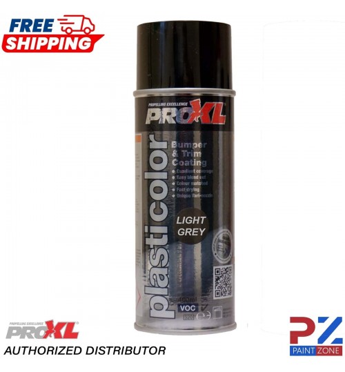 1 X PRO XL PRO PLASTICOLOR BUMPER TRIM PAINT AEROSOL 400ML - PC5LG LIGHT GREY