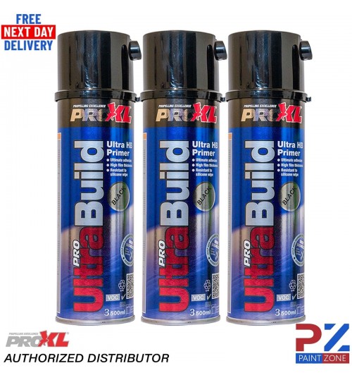 3X PROXL Pro Ultra Build High Build Primer Aerosol 500ml BLACK