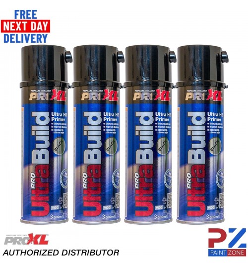 4X PROXL Pro Ultra Build High Build Primer Aerosol 500ml BLACK