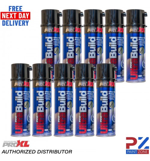 10X PROXL Pro Ultra Build High Build Primer Aerosol 500ml BLACK