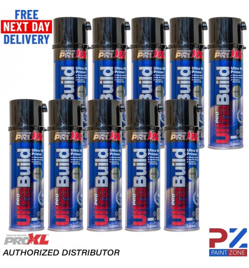 10X PROXL Pro Ultra Build High Build Primer Aerosol 500ml Grey NEXT DAY DELIVERY
