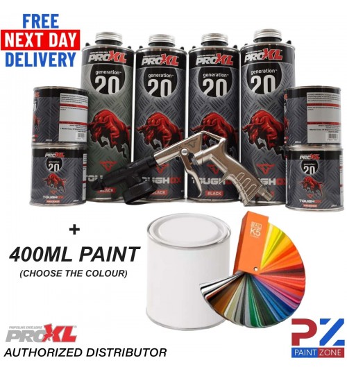 Proxl ToughOX Truck Bed Liner – Tintable Kit (4 x 1lt) with gun+400ML PAINT