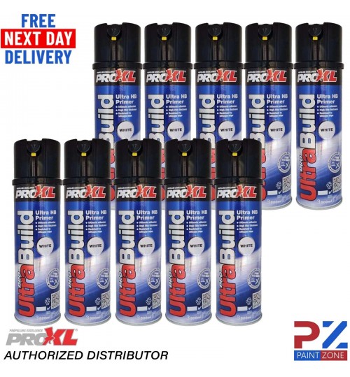 10X PROXL Ultra Prime Aerosol 500ml White High Build Primer Professional Quality