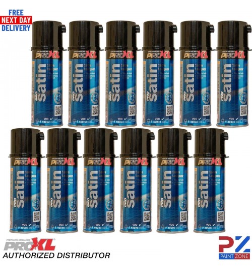 12x ProXL ProSatin 400ml Aerosol Satin Lacquer Pro XL Pro Satin
