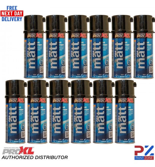 12x ProXL ProMatt 400ml Aerosol Lacquer Clearcoat Pro XL Pro Matt