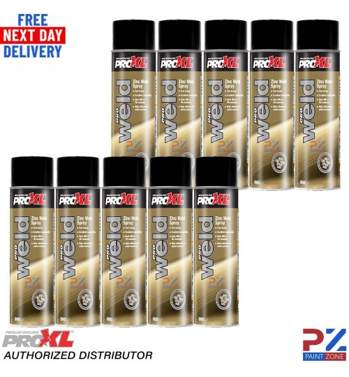 10X PRO XL ZINC WELD SPRAY AEROSOL - 500ML - PROXL PROWELD