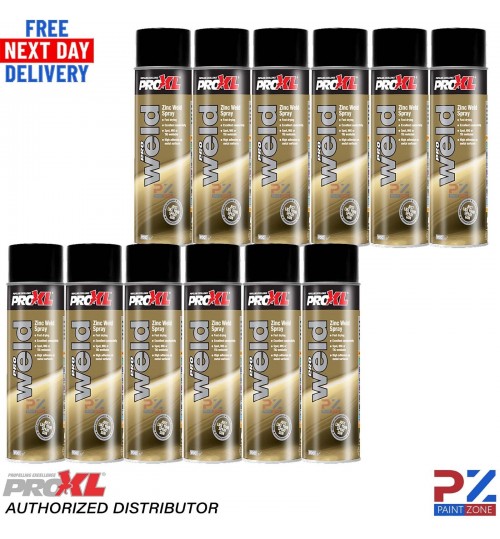 12X PRO XL ZINC WELD SPRAY AEROSOL - 500ML - PROXL PROWELD