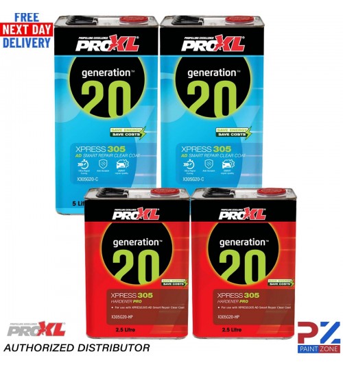 2X PROXL XPRESS305 HS ANTI SCRATCH RAPID CURING CLEARCOAT KIT 7.5L