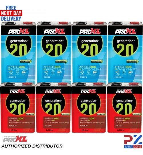 4X PROXL XPRESS305 HS ANTI SCRATCH RAPID CURING CLEARCOAT KIT 7.5L