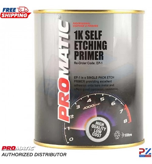 Promatic 1K Grey Self Etch Primer 1L - Quick Dry & Durable