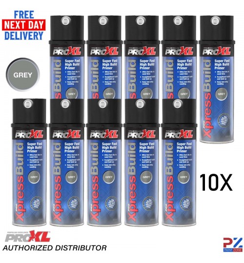 10x ProXL Grey Primer Spray – XpressBuild 500ml High Build Aerosol