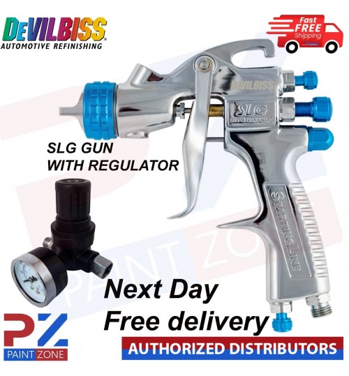 Devilbiss SLG-620 Spray Gun 1.3mm Gravity Paint Sprayer Compliant WITH REGULATOR