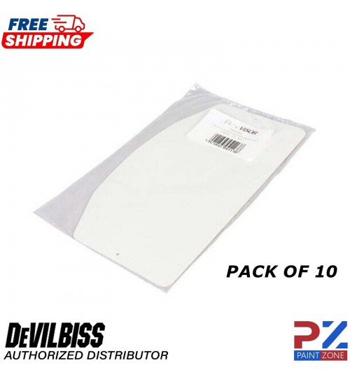 Devilbiss Pro V Air Fed Mask Tear-Off Clear Visor Covers Pack 10 ProV Airfed