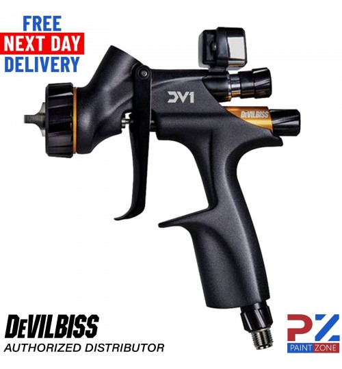 DeVilbiss DV1 C2+ Clearcoat Spray Gun 1.2mm and Cup Digital with Pot