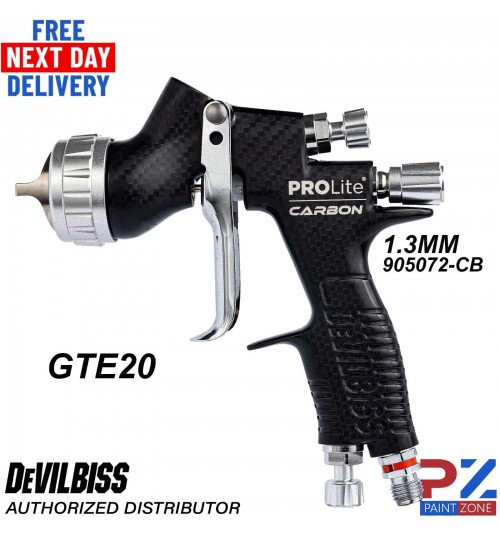 DeVilbiss Carbon Edition PROLite 1.3mm General Setup Spray Gun GTE20 905072-CB