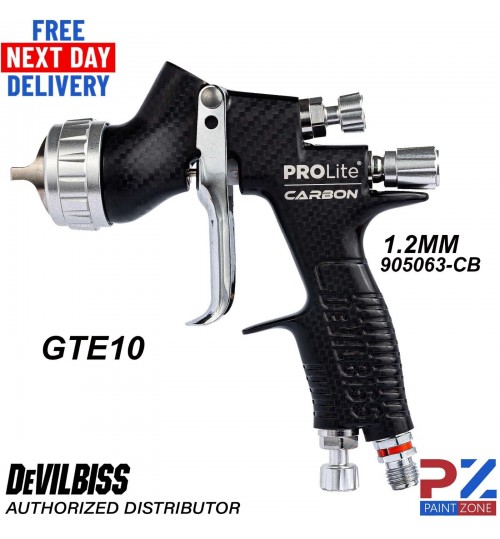 DeVilbiss Carbon Edition PROLite 1.2mm General Setup Spray Gun GTE10 905063-CB