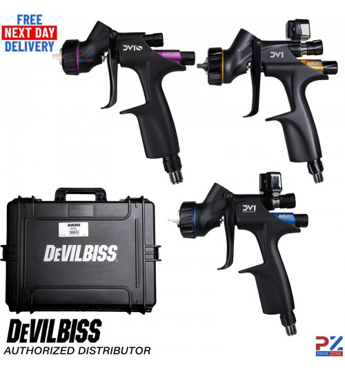 DeVilbiss DV1 Series 3 Spray Gun 704704 –Professional Gravity Feed HVLP Auto Kit