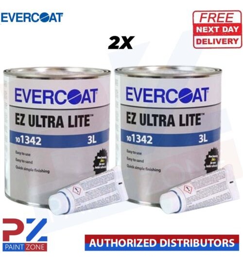 2x EVERCOAT RAGE ULTRA 101341 RAGE ULTRA BODY FILLER WITH BPO HARDENER 3L