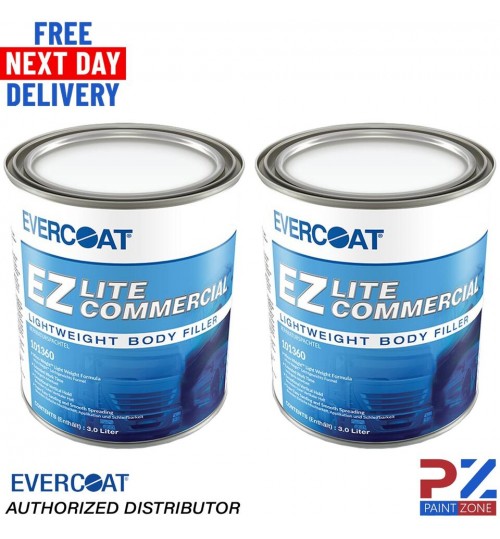 2 x EVERCOAT 101360 EZ LITE COMMERCIAL LIGHTWEIGHT BODY FILLER 3L