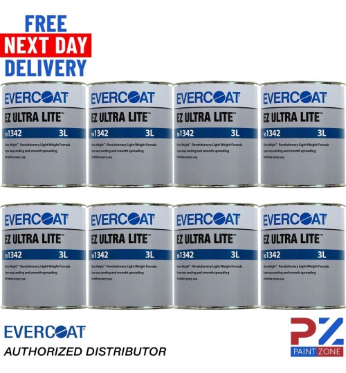 8 x EVERCOAT RAGE ULTRA 101342 RAGE ULTRA BODY FILLER WITH BPO HARDENER 3L