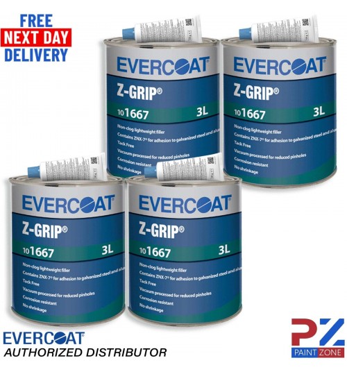 4X EVERCOAT 101667 Z-GRIP POLYESTER BODY FILLER WITH BPO HARDENER 3LT