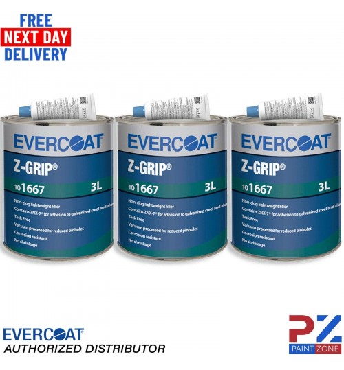 3X EVERCOAT 101667 Z-GRIP POLYESTER BODY FILLER WITH BPO HARDENER 3LT