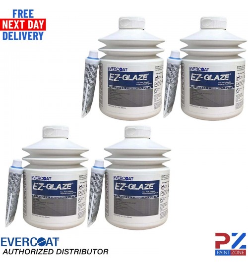4X EVERCOAT 101395 EZ-GLAZE FINE FINISHING PUTTY 880ML - WITH BPO HARDENER