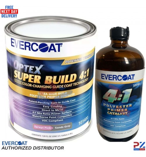 EVERCOAT OPTEX SUPER BUILD 4:1 POLYESTER PRIMER SURFACER KIT 4.69L *NEW*