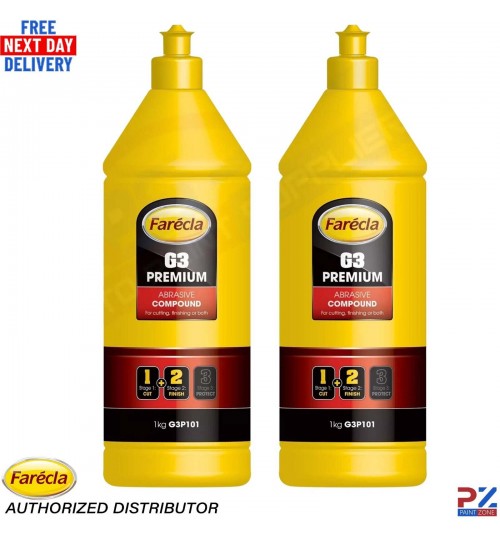 2x FARECLA G3 PREMIUM ABRASIVE CUTTING COMPOUND 1KG - G3P101