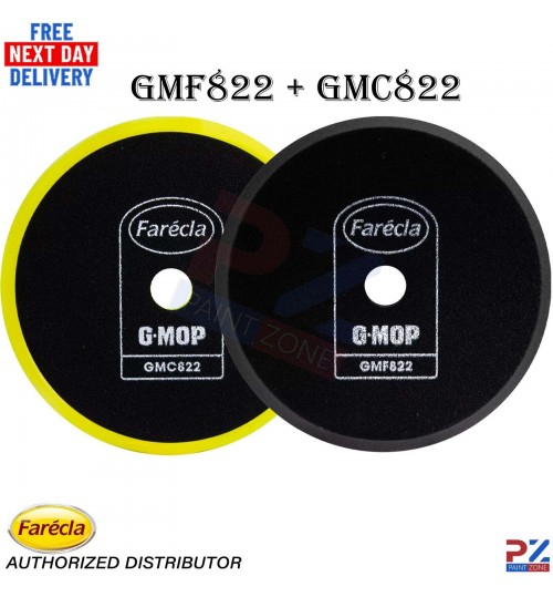 Farecla G Mop Pad GMF822 Black Finish + GMC822 Yellow Compound 200 mm / 8 inch