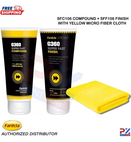 G360 Farecla Polish Set – SFC106 + SFF106 100ml Each + Microfibre cloth