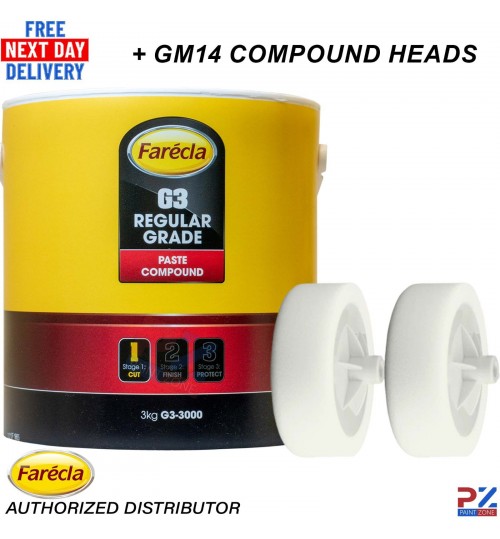 Farecla G3 3kg Cutting Compound + 2 GM14 Heads – Bodyshop Polishing Kit