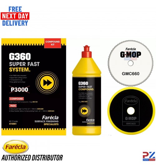 FARECLA G360 [KT3001] SUPER FAST COMPOUND SYSTEM FINISH KIT - NEXT DAY DELIVERY