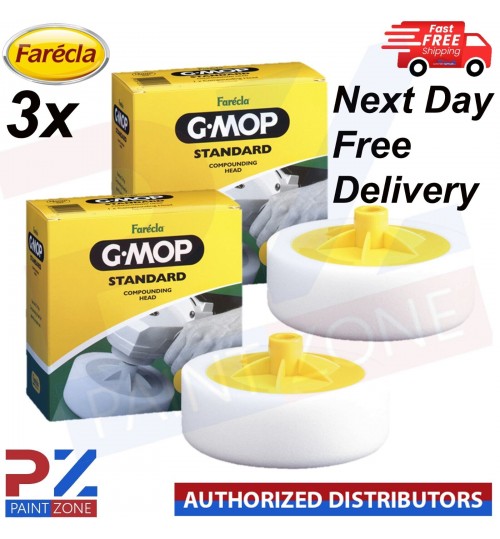 3 Pack Farecla 6" G Mop Standard Compounding 14mm Foam 150mm (SGM14)