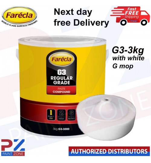 G3 Farecla Rubbing Compound Cutting Paste 3kg - With WHITE G MOP FAST DELIVERY