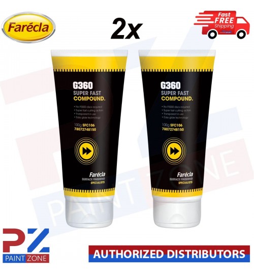 2x Farecla G360 Super Fast Compound SFC106 - 100g Tube High Quality