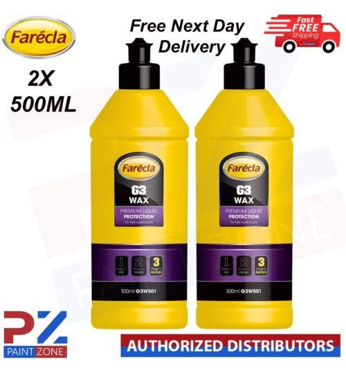 2X Farecla G3 WAX Premium Liquid Protection 500ml for Paintwork Car Detailing