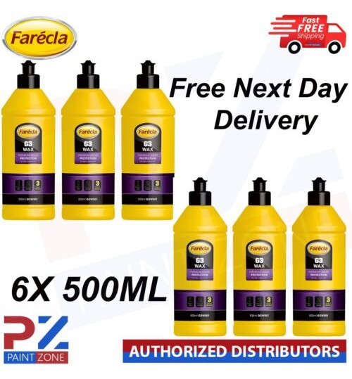 6X Farecla G3 WAX Premium Liquid Protection 500ml for Paintwork Car Detailing