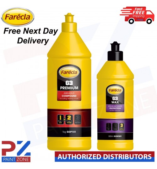 Farecla G3 Premium 1kg Abrasive Compound & Farecla G3 Wax 500ml Kit