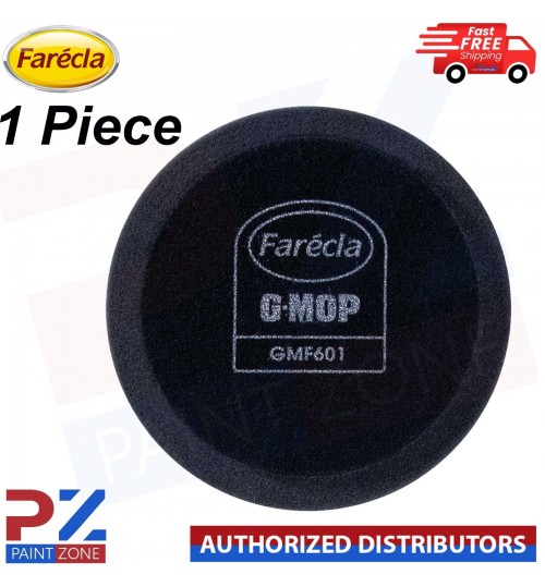 Farecla G Mop Head 6” 150mm Black Polishing Single Pad Hook & Loop GMF601 GMOP