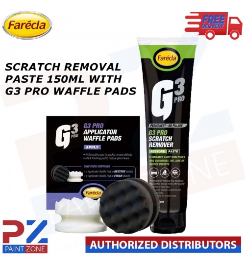 FARECLA G3 PRO SCRATCH REMOVER PASTE 150ML AND G3 WAFFLE PADS / BODYWORK DETAIL