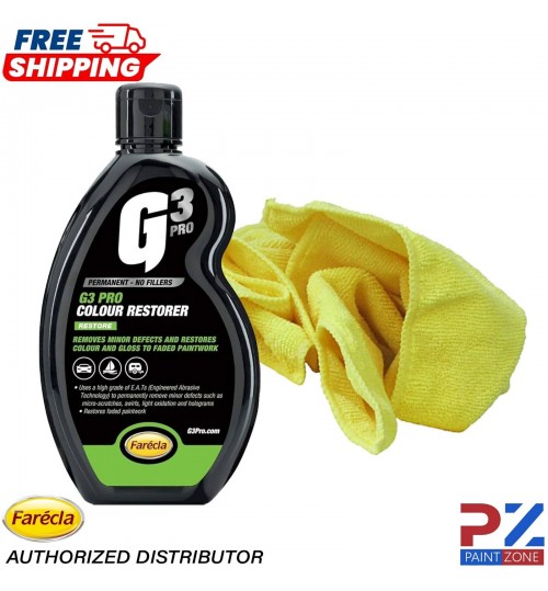 Farecla G3 Pro Colour Restorer (7195) Liquid 500ml + Free Microfibre Cloth