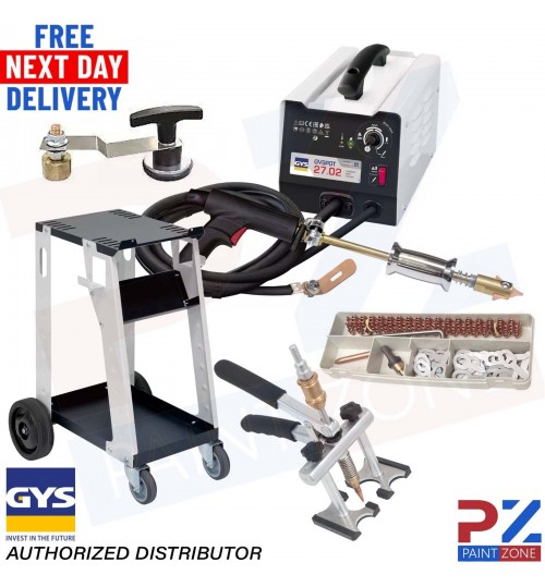 GYS GYSPOT 27.02 DENT PULLER, TROLLEY, ADDITIVE KIT, MAGNETIC EARTH & MANULINER